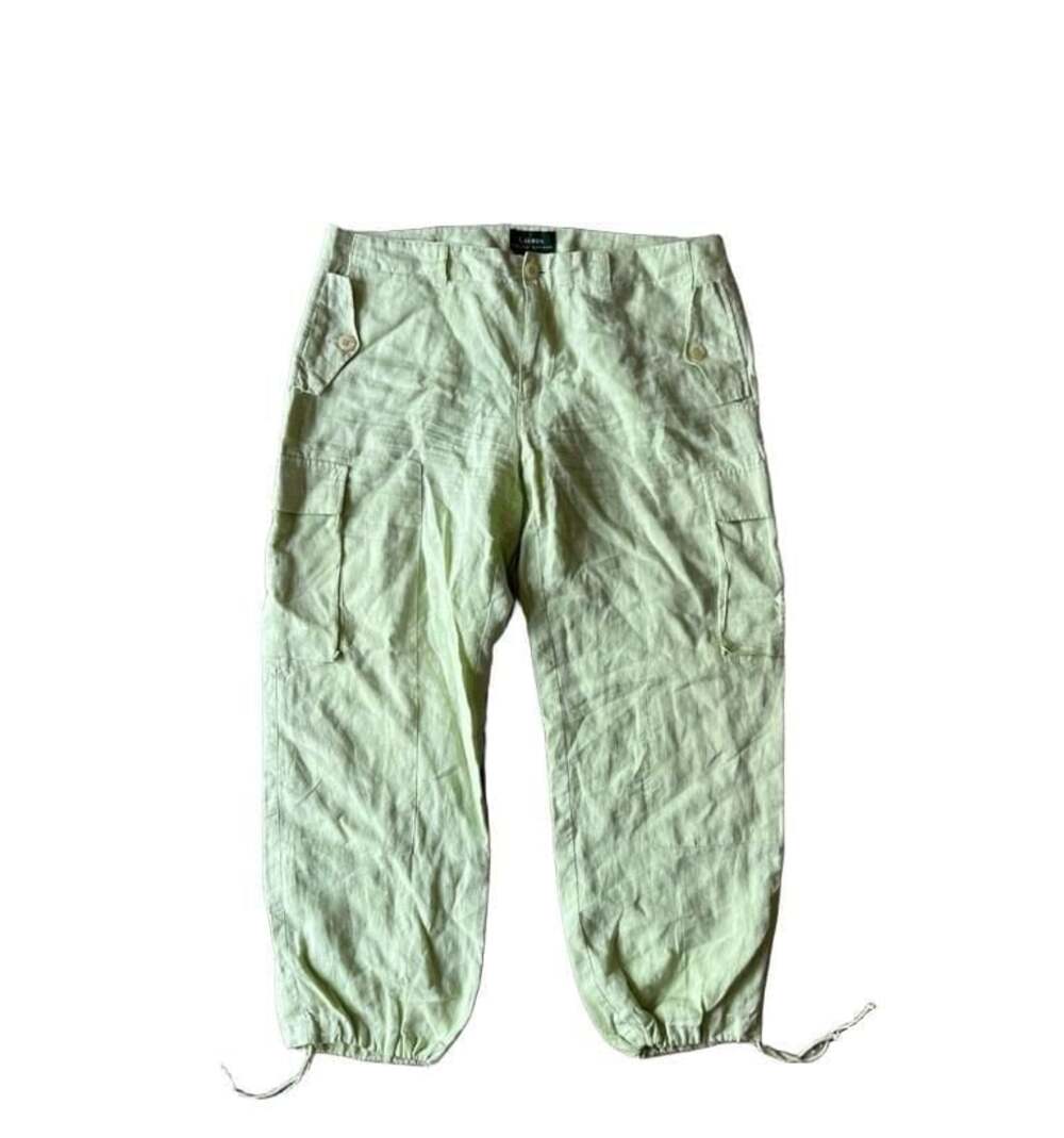 Lauren Ralph Lauren Women's 100% Linen Cargo Pants Light Green Size 12
